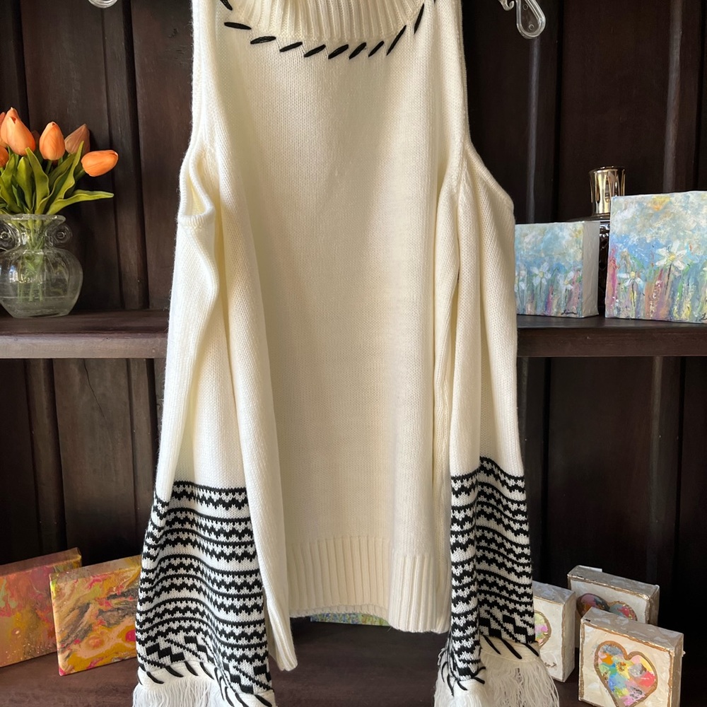 cold shoulder cowl neck sweater
